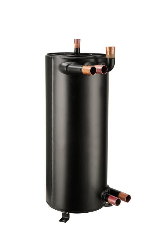 25.4mm ống kép khối lượng nhỏ hiệu quả bình thay đổi nhiệt an toàn cho máy điều hòa không khí nguồn nước, máy làm mát công nghiệp