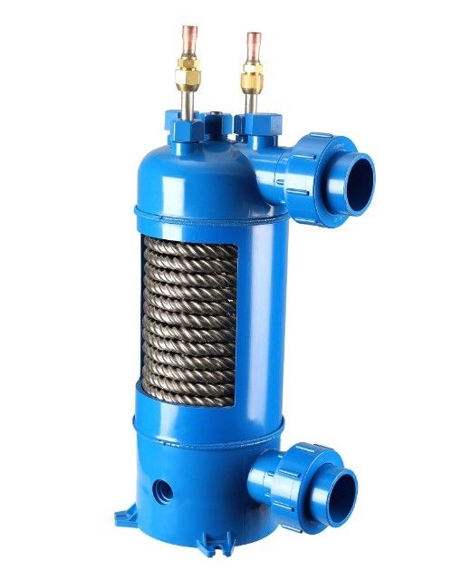 Vòng xoắn ống titan trao đổi nhiệt PVC Shell cho máy bay bốc hơi MHTA-3