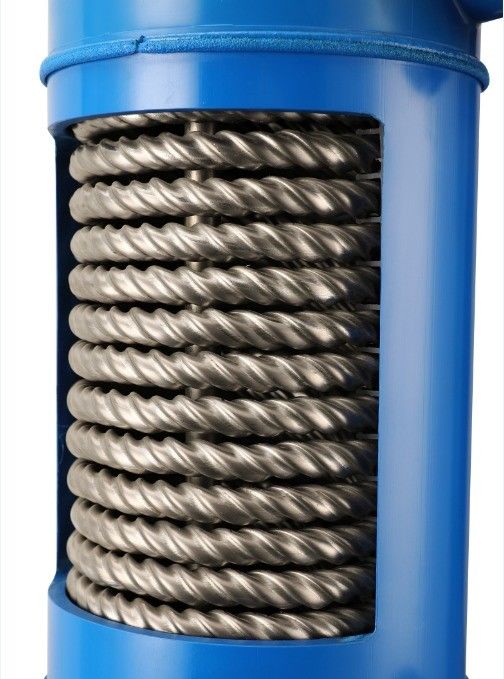 Vòng xoắn ống titan trao đổi nhiệt PVC Shell cho máy bay bốc hơi MHTA-3