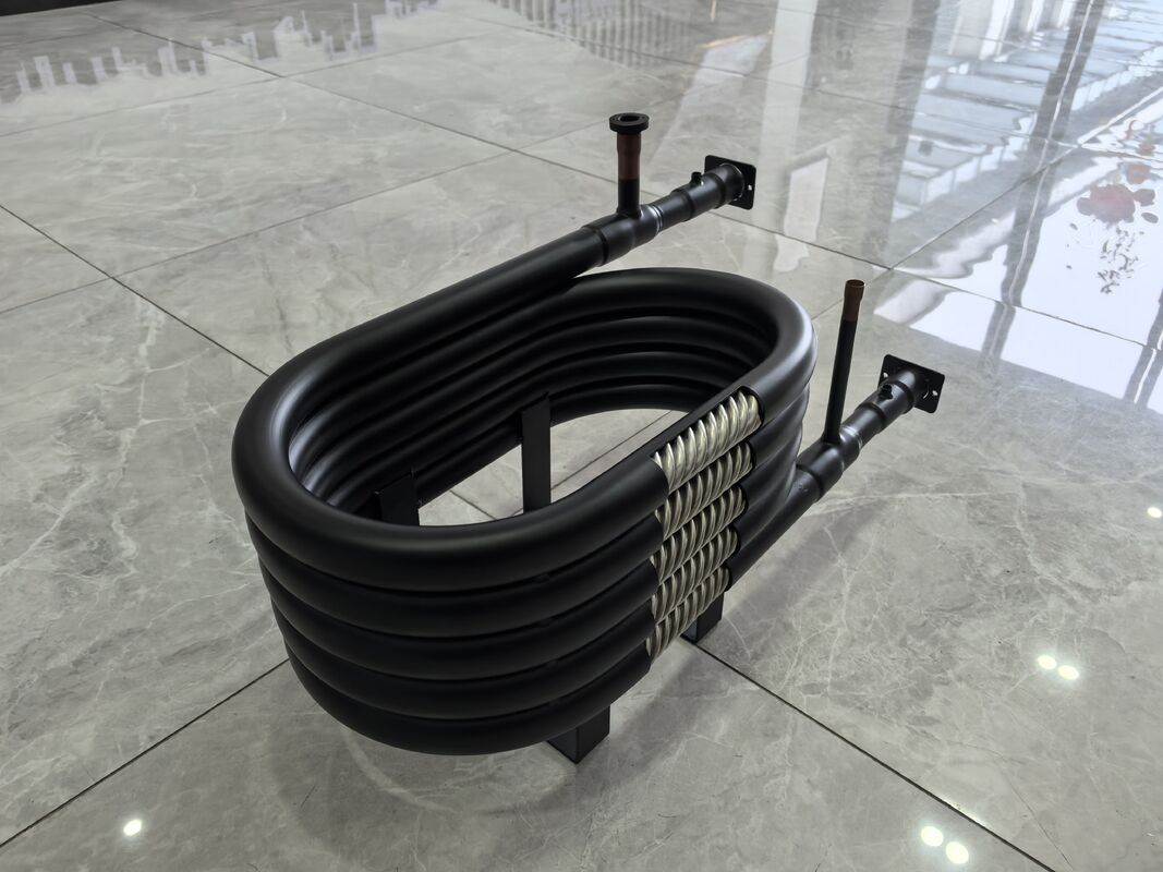 SPHC ống thép HVAC trao đổi nhiệt đồng trục với cấu trúc xoắn xoắn xoắn được thiết kế cho các ứng dụng chuyển nhiệt