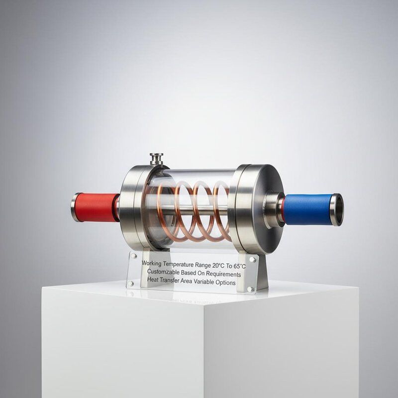 Bộ trao đổi nhiệt đồng trục với dải nhiệt độ hoạt động từ 20°C đến 65°C và diện tích truyền nhiệt biến đổi cho các ứng dụng ít bảo trì