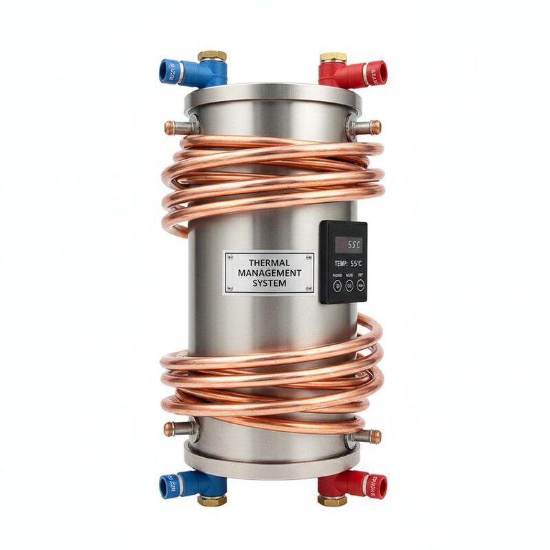 R22 Máy trao đổi nhiệt đồng trục loại chất làm lạnh với cấu trúc ống xoắn xoắn xoắn và chiều rộng 140mm để quản lý nhiệt hiệu quả