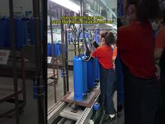 Inject helium gas and  start the helium leak detection